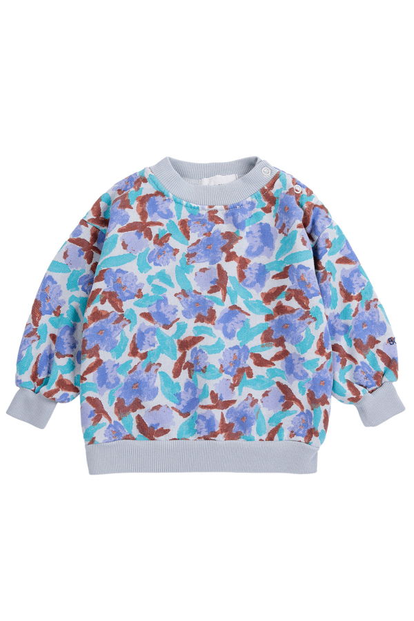 KIDS Bobo Choses Baby All Over Watercolour Floral Print Sweatshirt - Purple