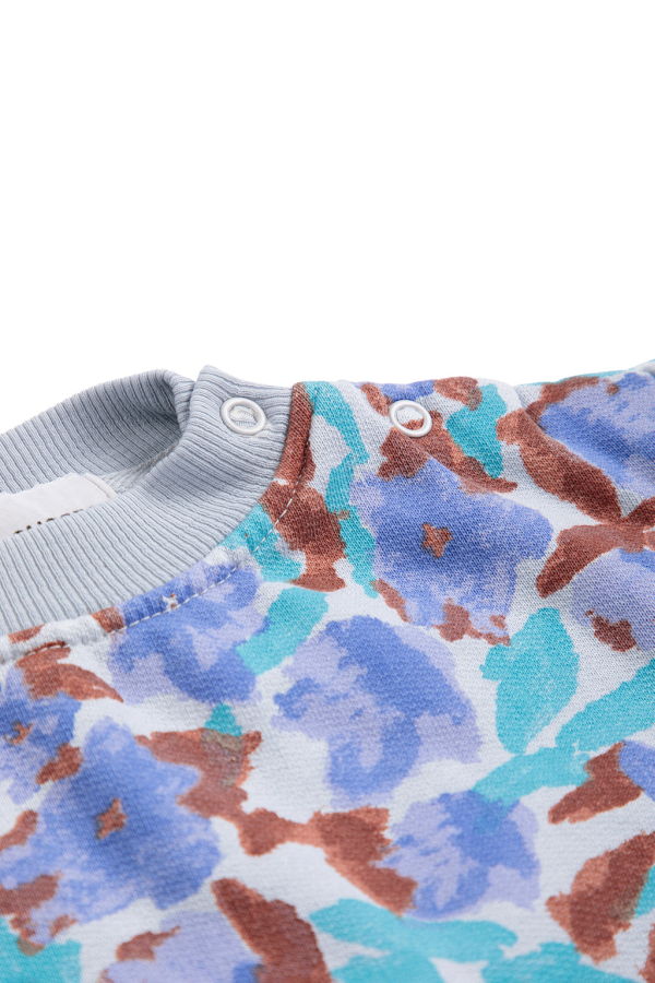 KIDS Bobo Choses Baby All Over Watercolour Floral Print Sweatshirt - Purple