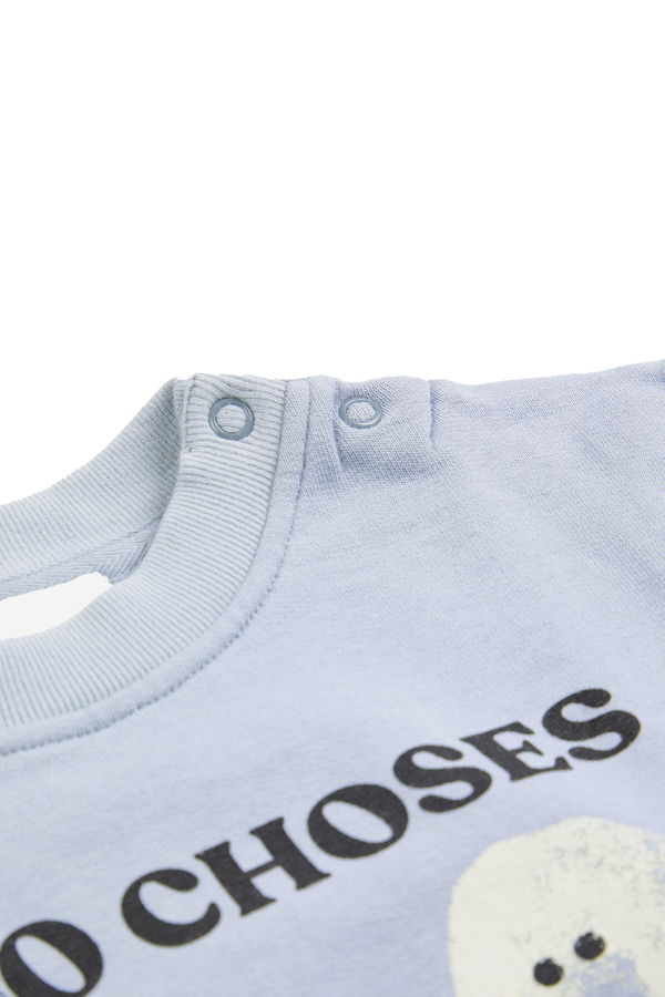 KIDS Bobo Choses Baby Ghosts in Boots Print Sweatshirt - Blue