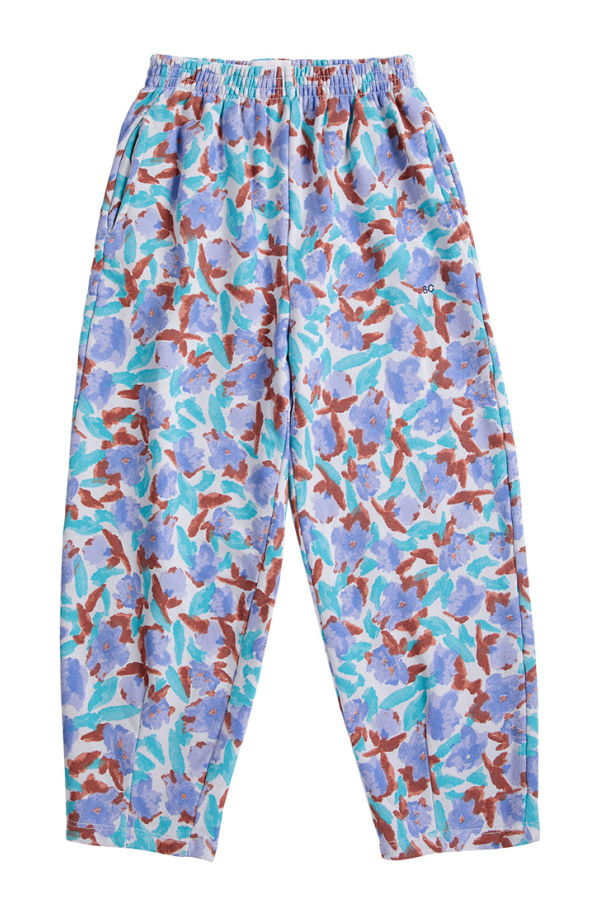 KIDS Bobo Choses Cocoon Sweatpants All Over Watercolour Floral Print - Purple