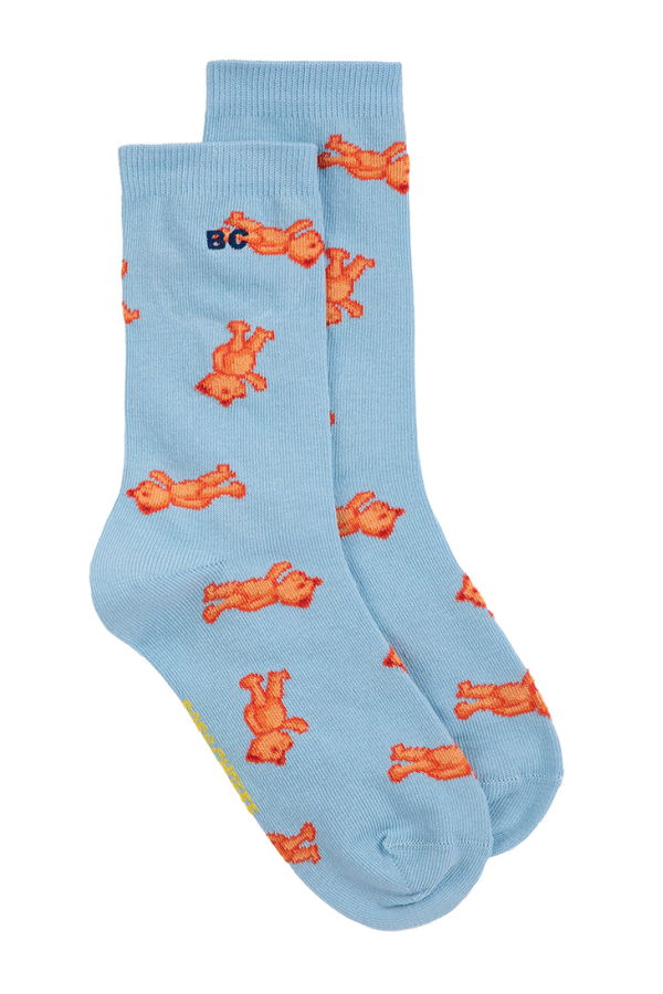 KIDS Bobo Choses Long Socks All Over Softpaw Monster Print Socks