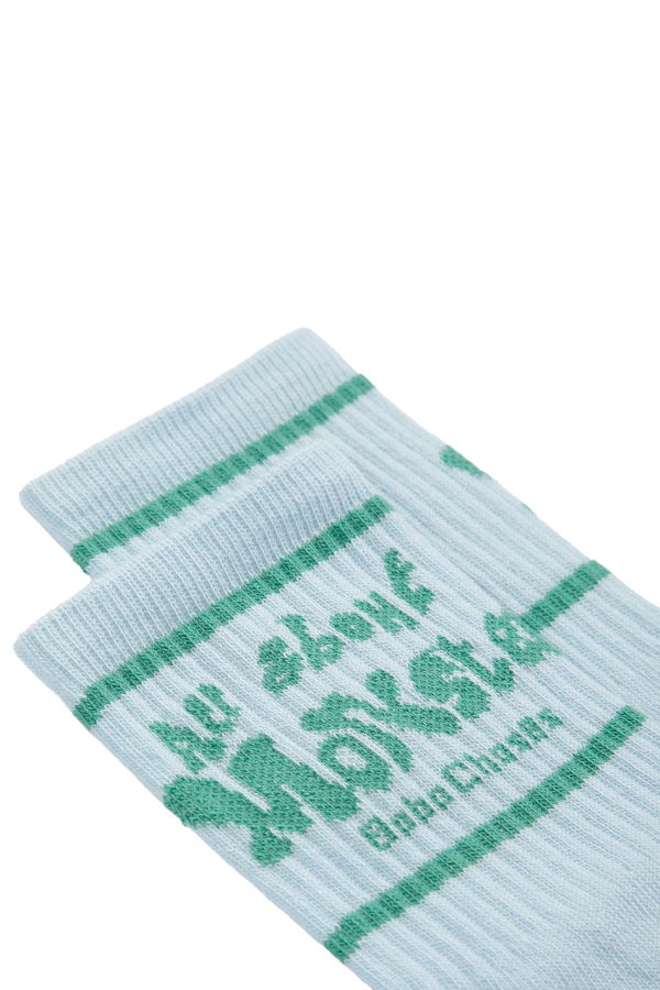 KIDS Bobo Choses All About Monsters Print Short Socks - Light Blue