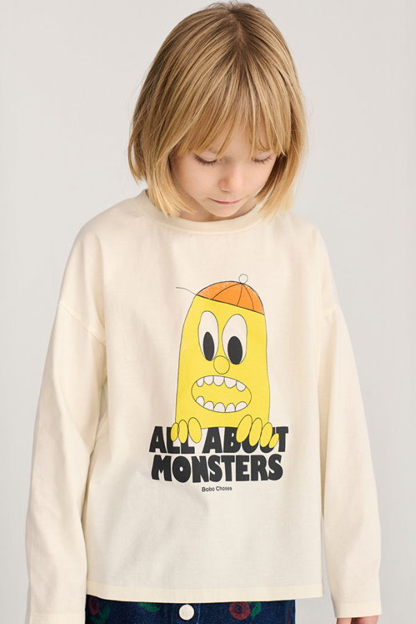 KIDS Bobo Choses Child T-Shirt Bigtooth Lemon Print - Cream
