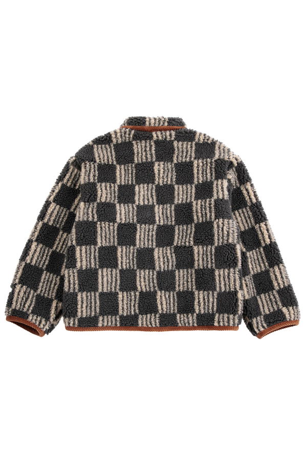 KIDS Bobo Choses Teddy Jacket All Over Almost Moir Print - Gray