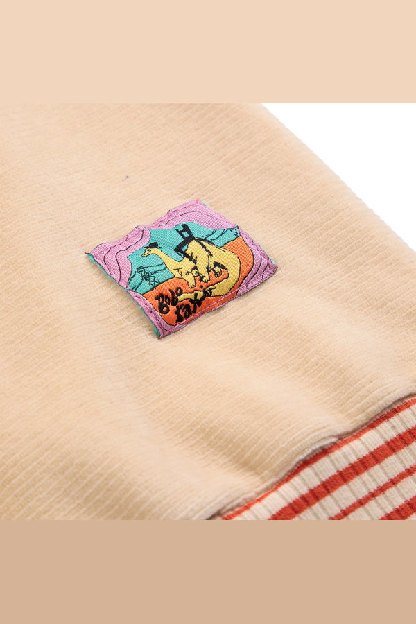 KIDS Bobo Choses Velvet Sweatshirt With Taxi Saurus Tag - Pink