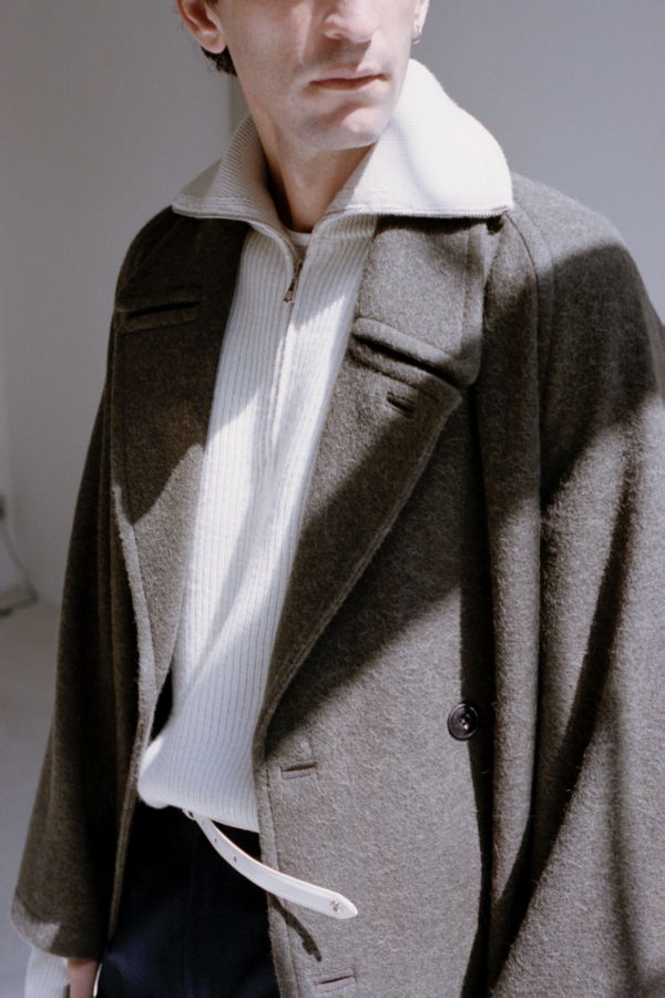 Rier Halfzip Utility Knitwear - White Knit
