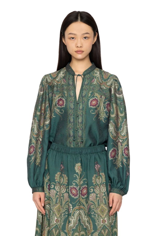 Sea NY Hyacinth Print Long Sleeve Top
