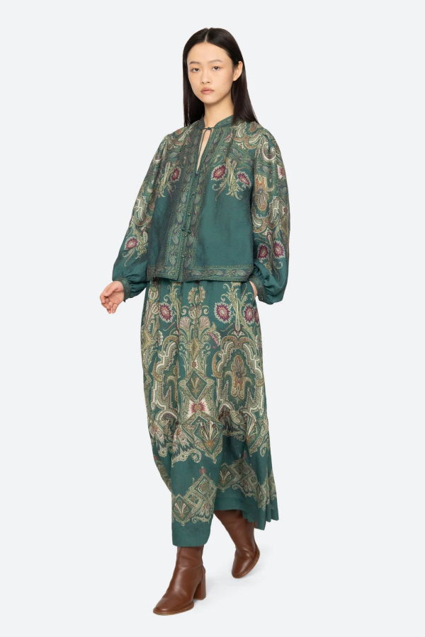 Sea NY Hyacinth Print Long Sleeve Top