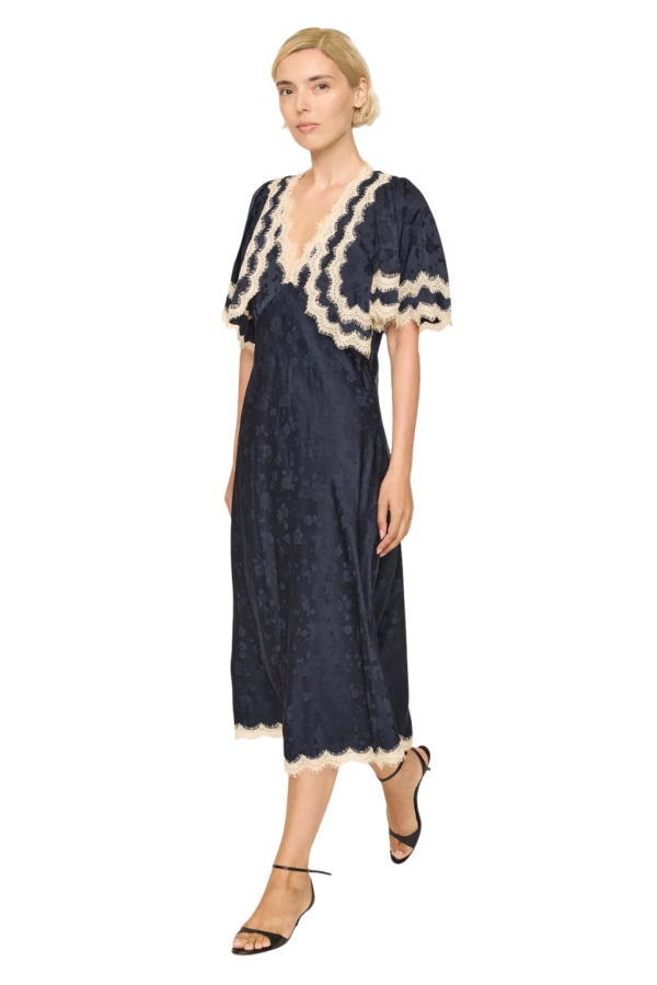 Sea NY Shay Lace V-Neck Midi Dress