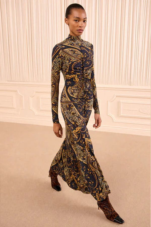 Ulla Johnson Ida Long Sleeve Jersey Dress - Twilight Paisley