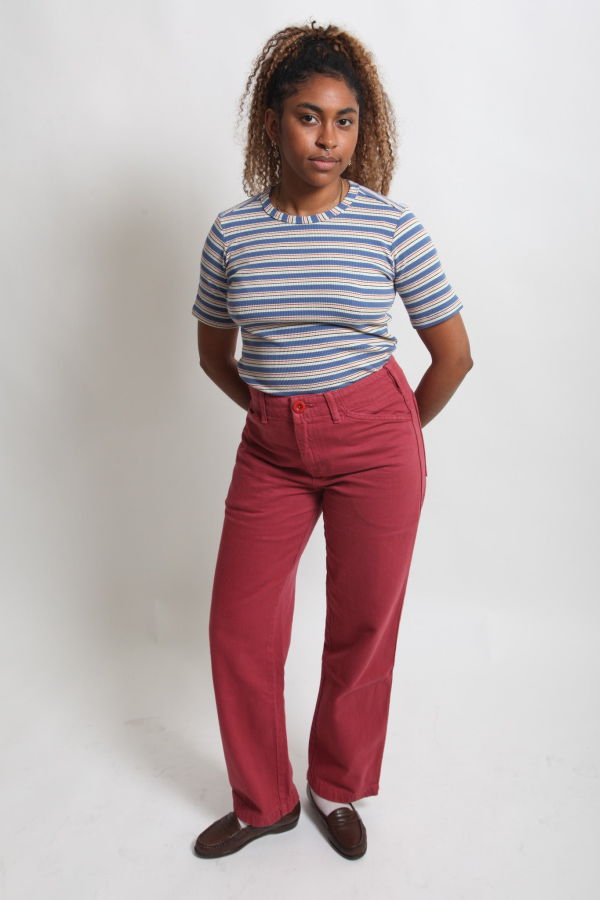 Gravel & Gold Delia Shirt Top - Coast Stripe