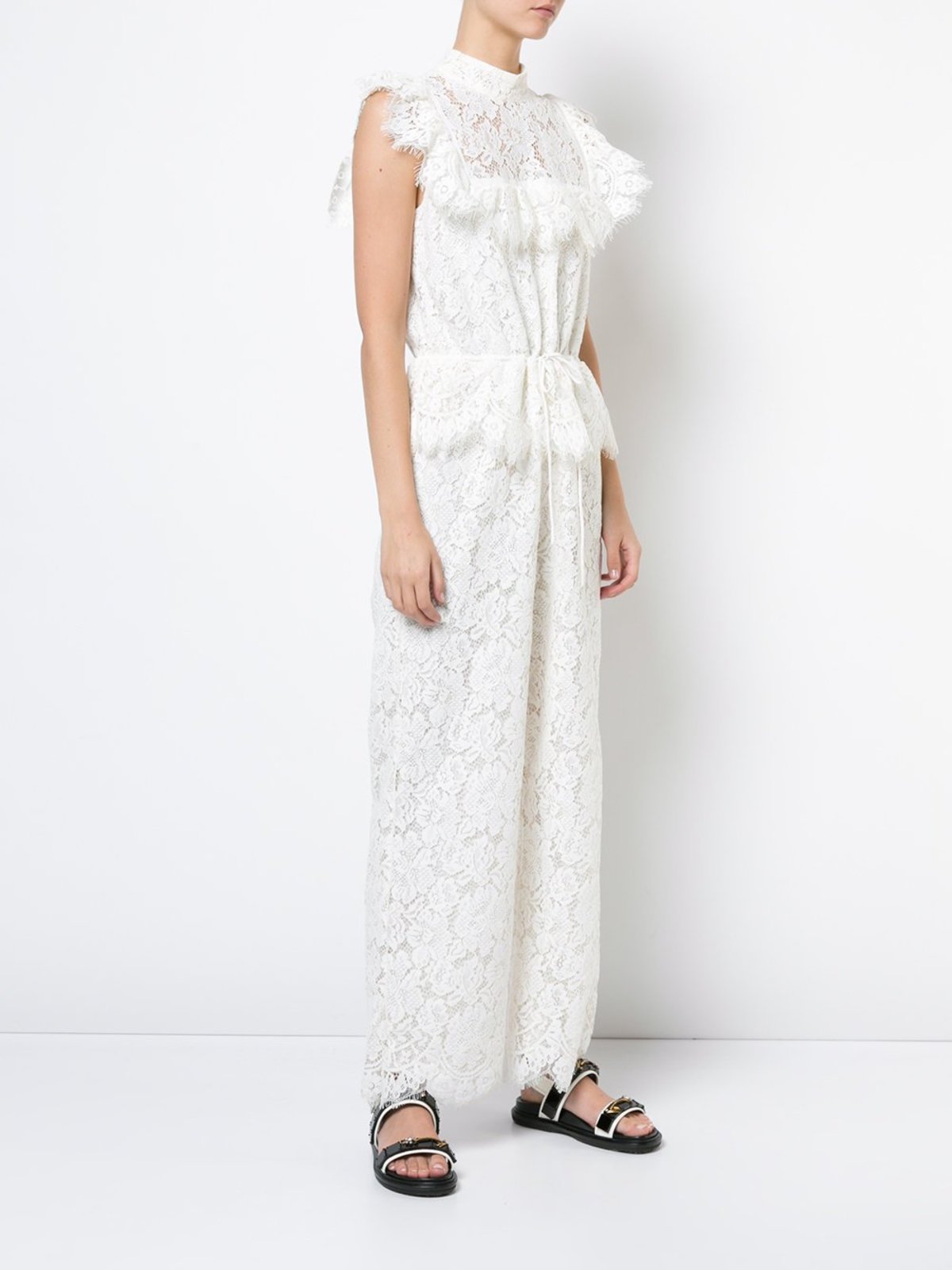 ganni jerome lace dress Ganni Jerome Lace Dress In Black