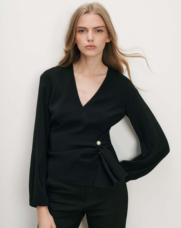 Veronica Beard Drew Brooch Blouse on Garmentory