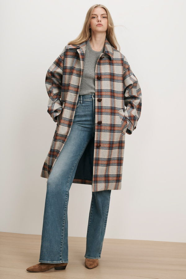 Veronica Beard Laurent Removable-Collar Dickey Coat