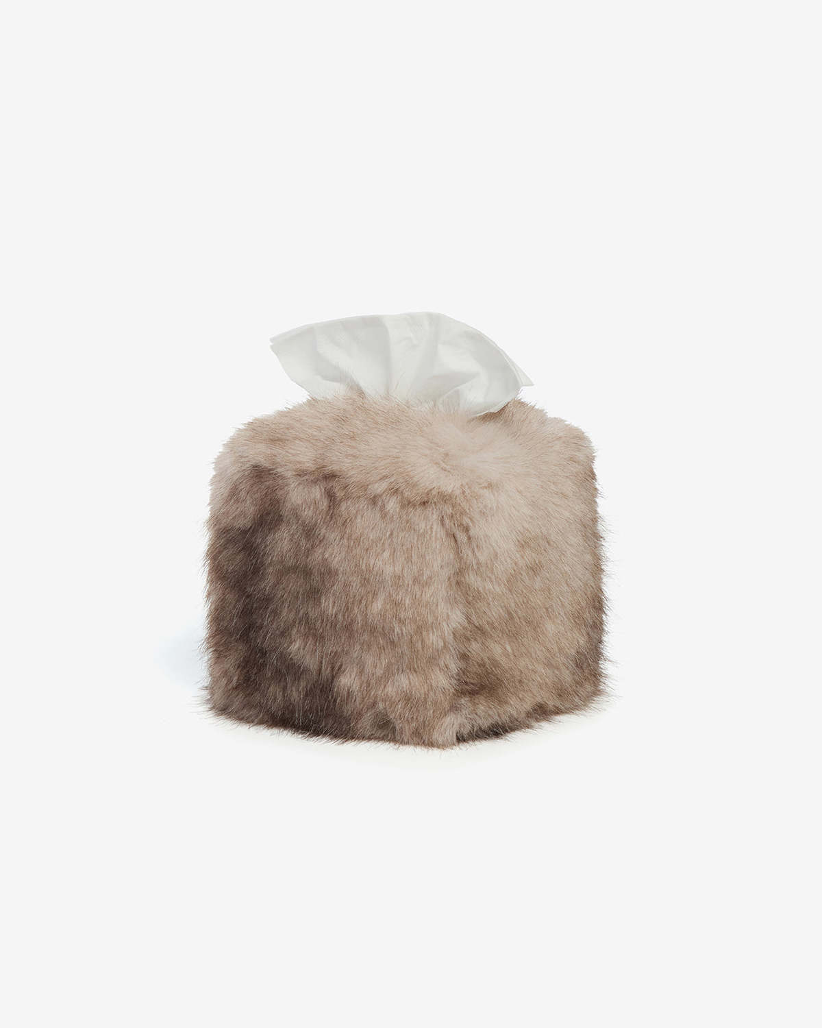 APPARIS Davey Mink Tissue Box Cover - Grey Mink - Image 1 of 1