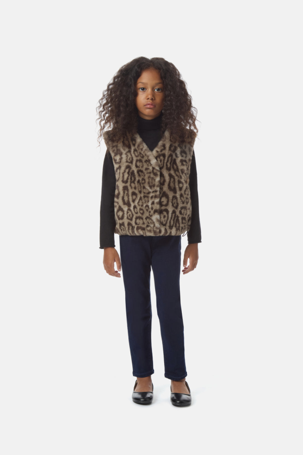 KIDS APPARIS Lyle Leopard Vest - Light Leopard