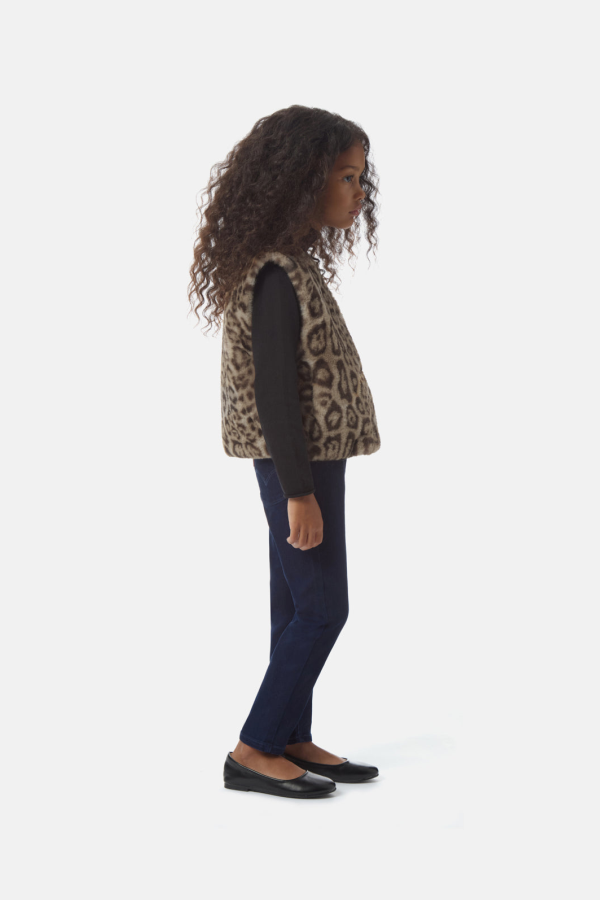 KIDS APPARIS Lyle Leopard Vest - Light Leopard