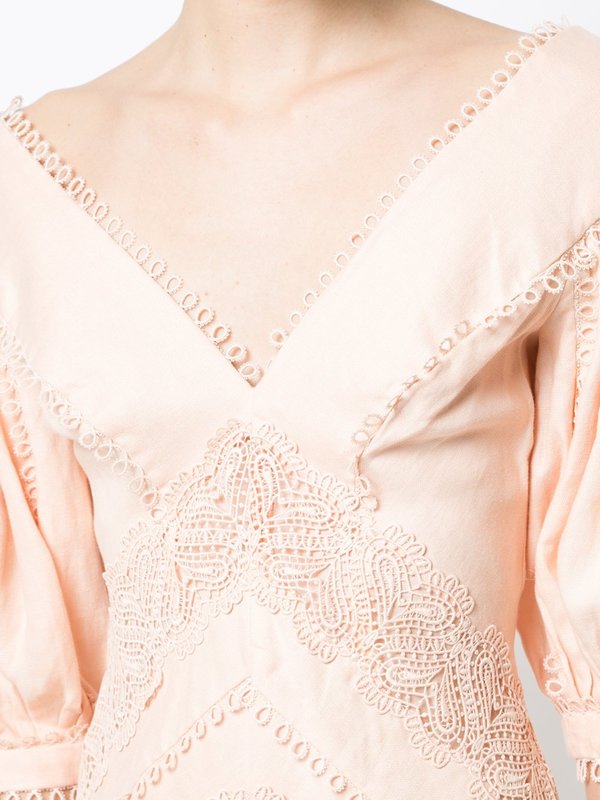 zimmermann natura lace dress Natura Midi Dress ZIMMERMANN Blu main image 0