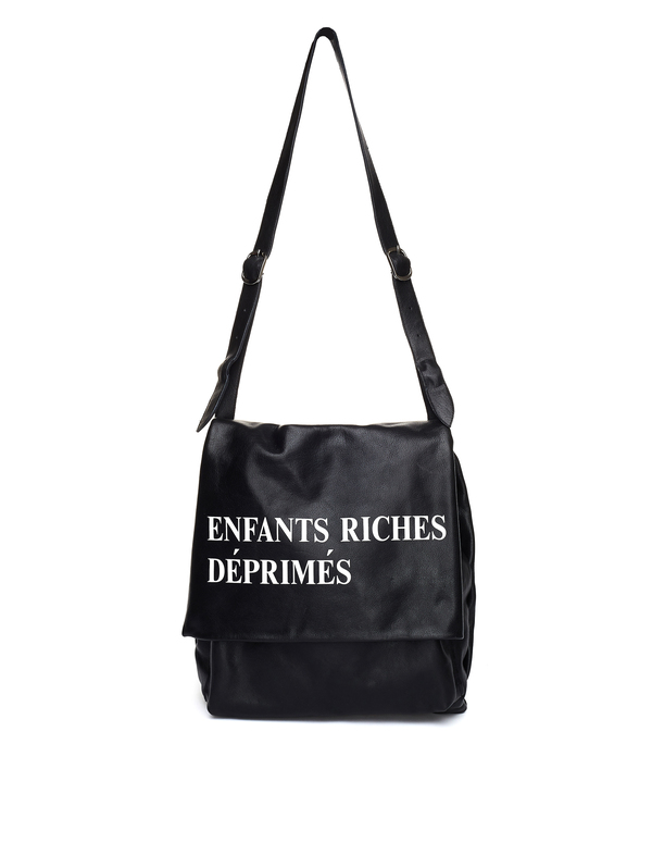 Enfants Riches Deprimes Logo Leather Satchel - black | Garmentory