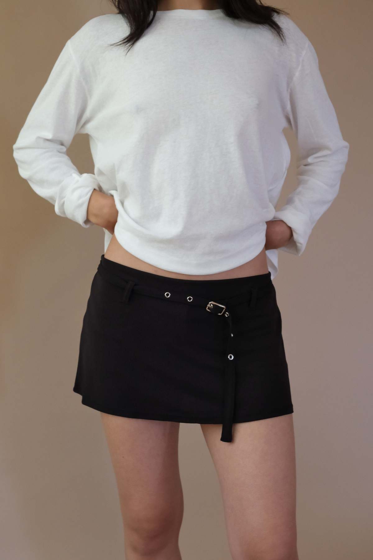Geel Belted Aria Mini Skort - Black - Image 3 of 13