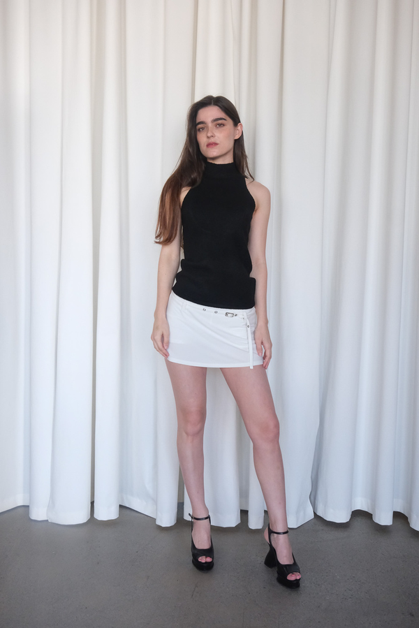 Geel Belted Aria Mini Skort - Black