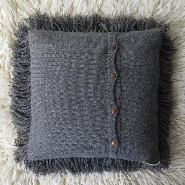 Erica Tanov Alpaca Shag Pillow - Grey Erica Tanov Alpaca Shag Pillow - Grey