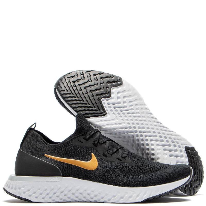 nike epic react flyknit black and gold
