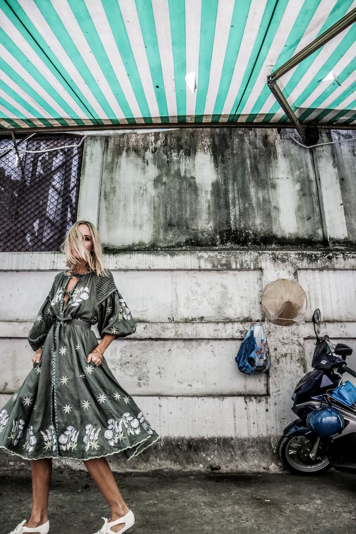 Innika Choo Midi Smock - Green | Garmentory Innika Choo Midi Smock - Green | Garmentory
