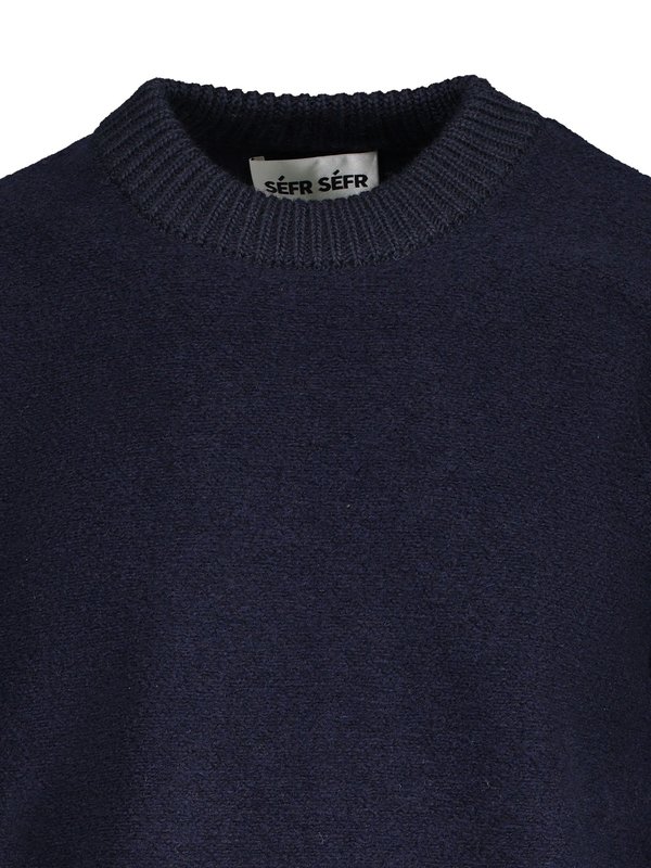 Sefr Sefr Leth Sweater - Dark Navy | Garmentory