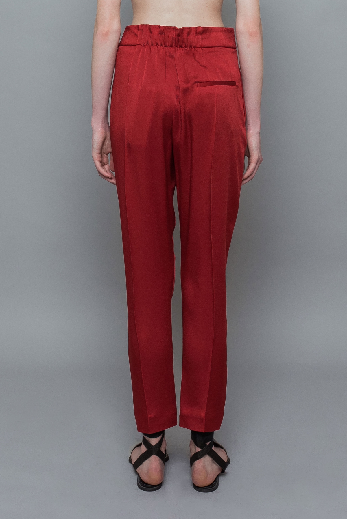 パンツ HAIDER ACKERMANN SIKL PANTS Haider Ackermann Shiny Kuiper Casual Trousers - RED | Garmentory