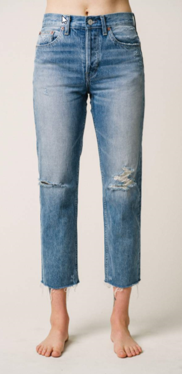 trave harper crop slim straight jeans