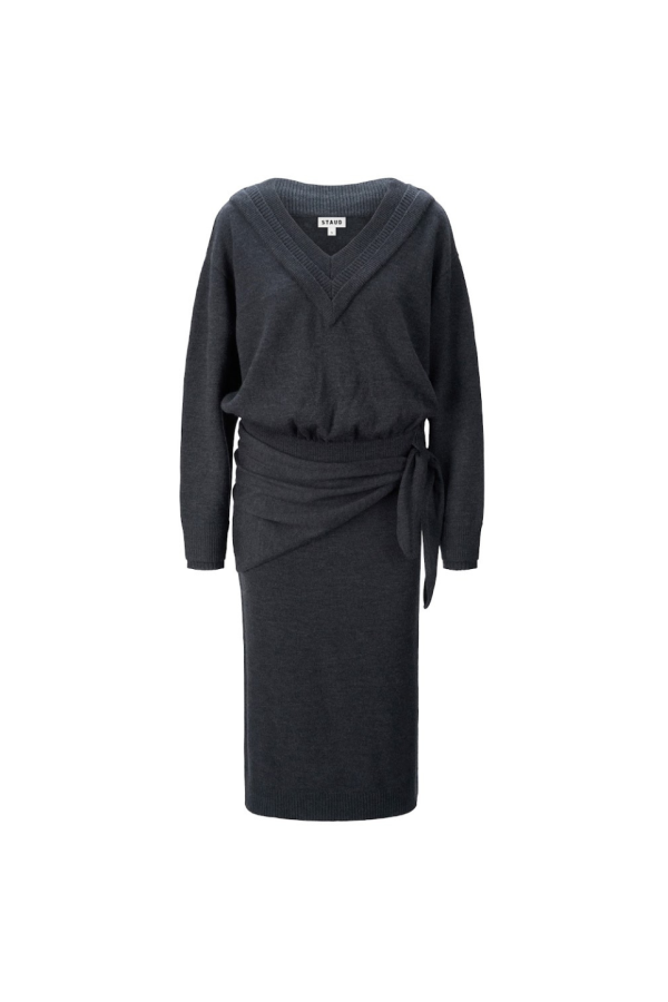 Staud Norman Sweater Dress - Smoke
