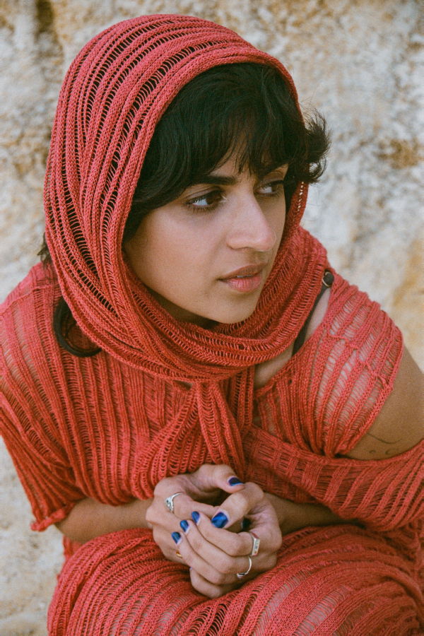 heyzoemay Linen Scarf - Coral