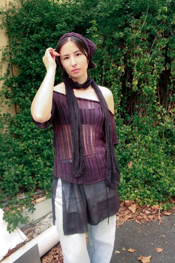 heyzoemay Drift Tee - Deep Aubergine