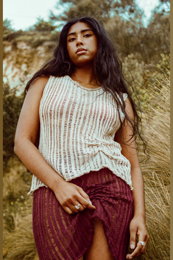 heyzoemay Roan Linen Tank - Undyed