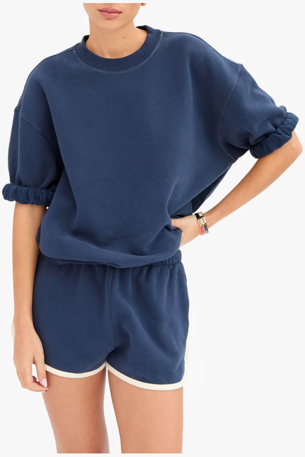 Clare V. Short Sleeve Oversized Sweatshirt