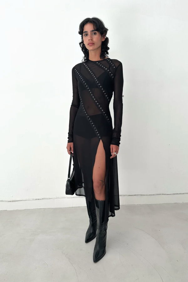 SAEMDI Rue Sheer Mesh Dress