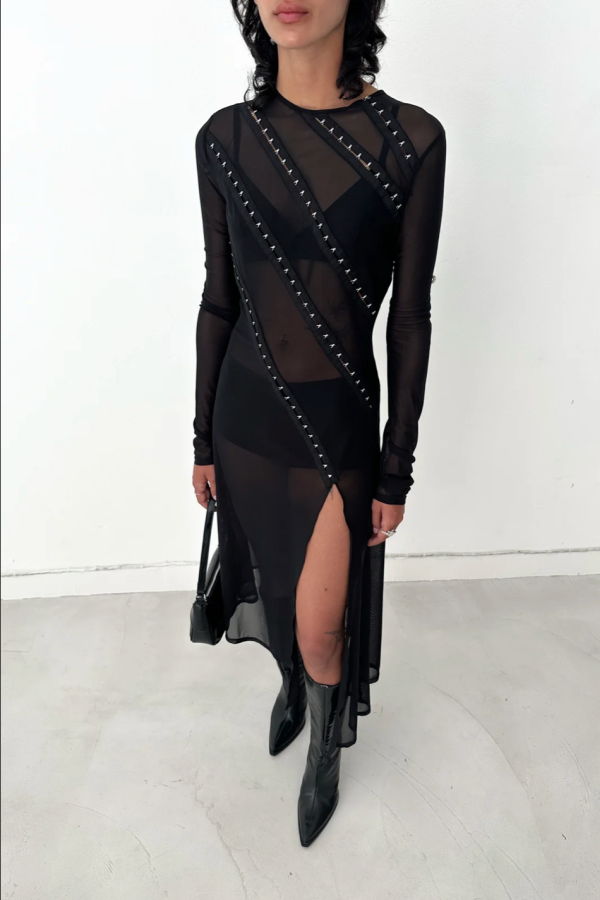 SAEMDI Rue Sheer Mesh Dress