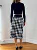 Vintage Issey Sport Plaid Cotton Skirt - Thumbnail 2