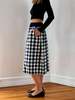 Vintage Issey Sport Plaid Cotton Skirt - Thumbnail 3