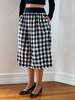 Vintage Issey Sport Plaid Cotton Skirt - Thumbnail 4