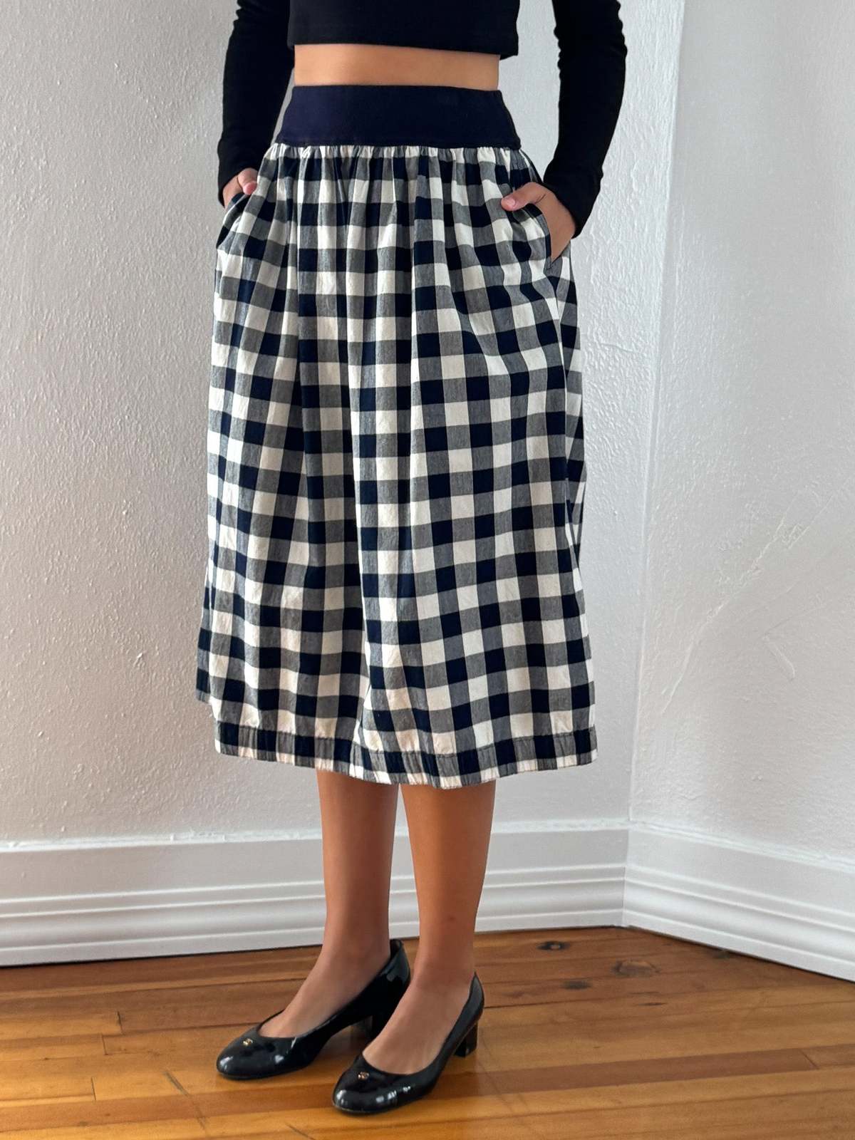 Vintage Issey Sport Plaid Cotton Skirt - Image 4 of 4