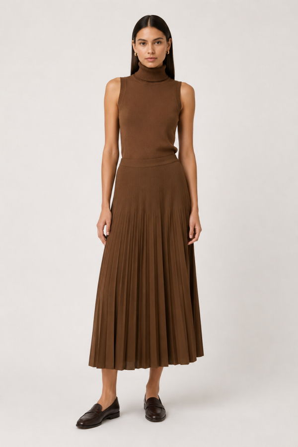 Staud Lena Skirt - Cigar