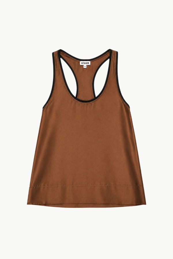 Staud Lynelle Silk Tank - Cigar