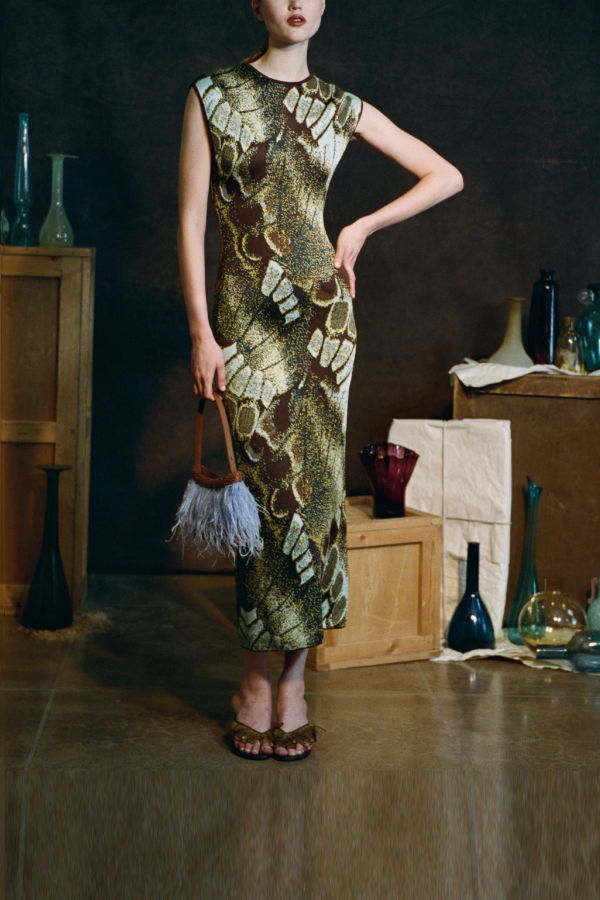 Staud Veronica Dress - Butterfly Moss