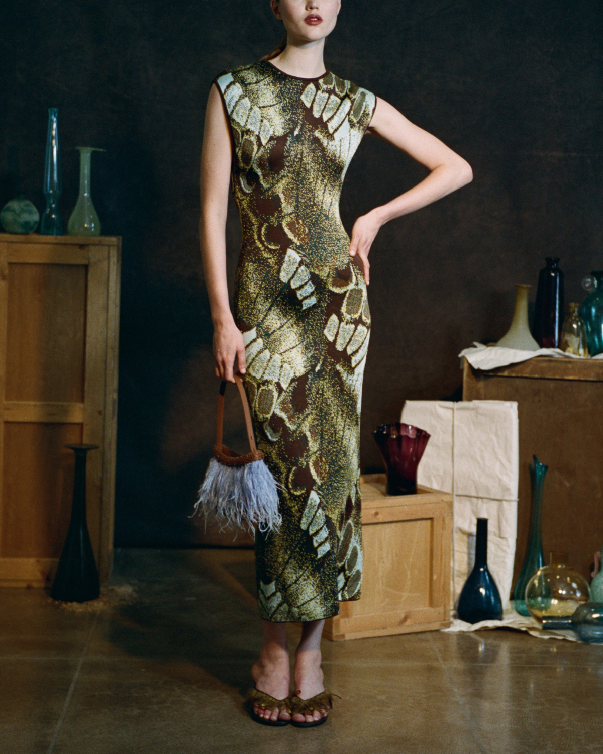 Staud Veronica Dress - Butterfly Moss - Image 2 of 2
