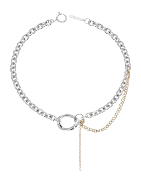 Justine Clenquet Dana Necklace - Palladium/24k Gold | Garmentory