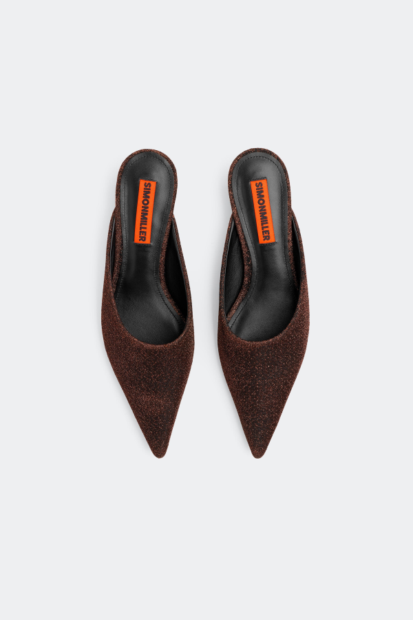 Simon Miller Arrow Mule In Bronze Lurex