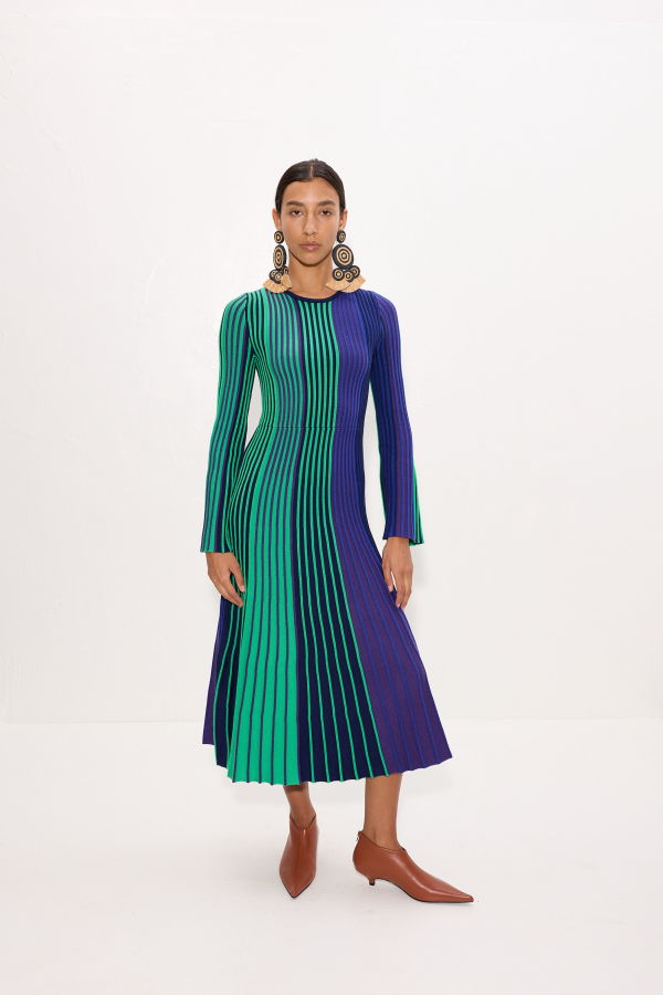 Simon Miller Celia Knit Dress - Cool Tone Rib