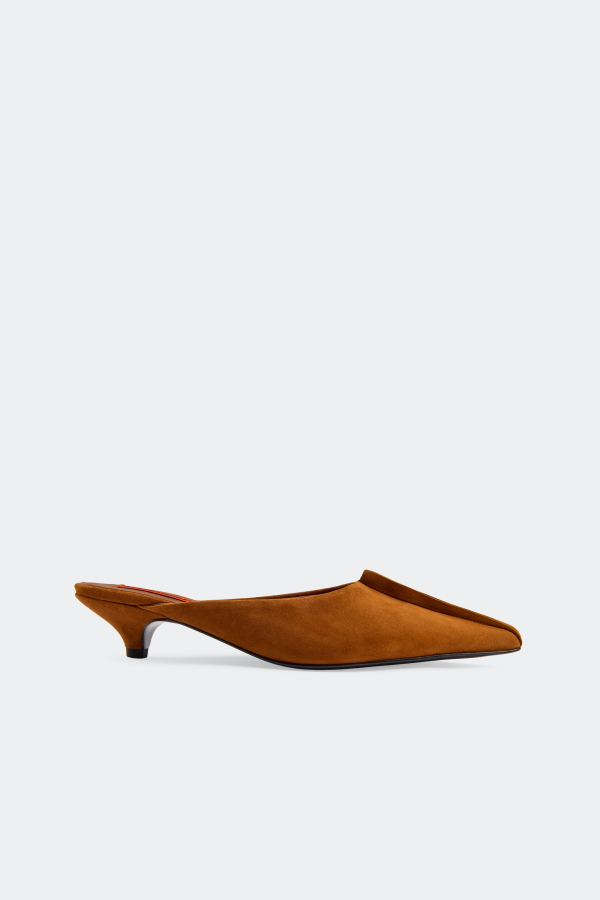 Simon Miller Suede Arrow Mule - Sepia Brown